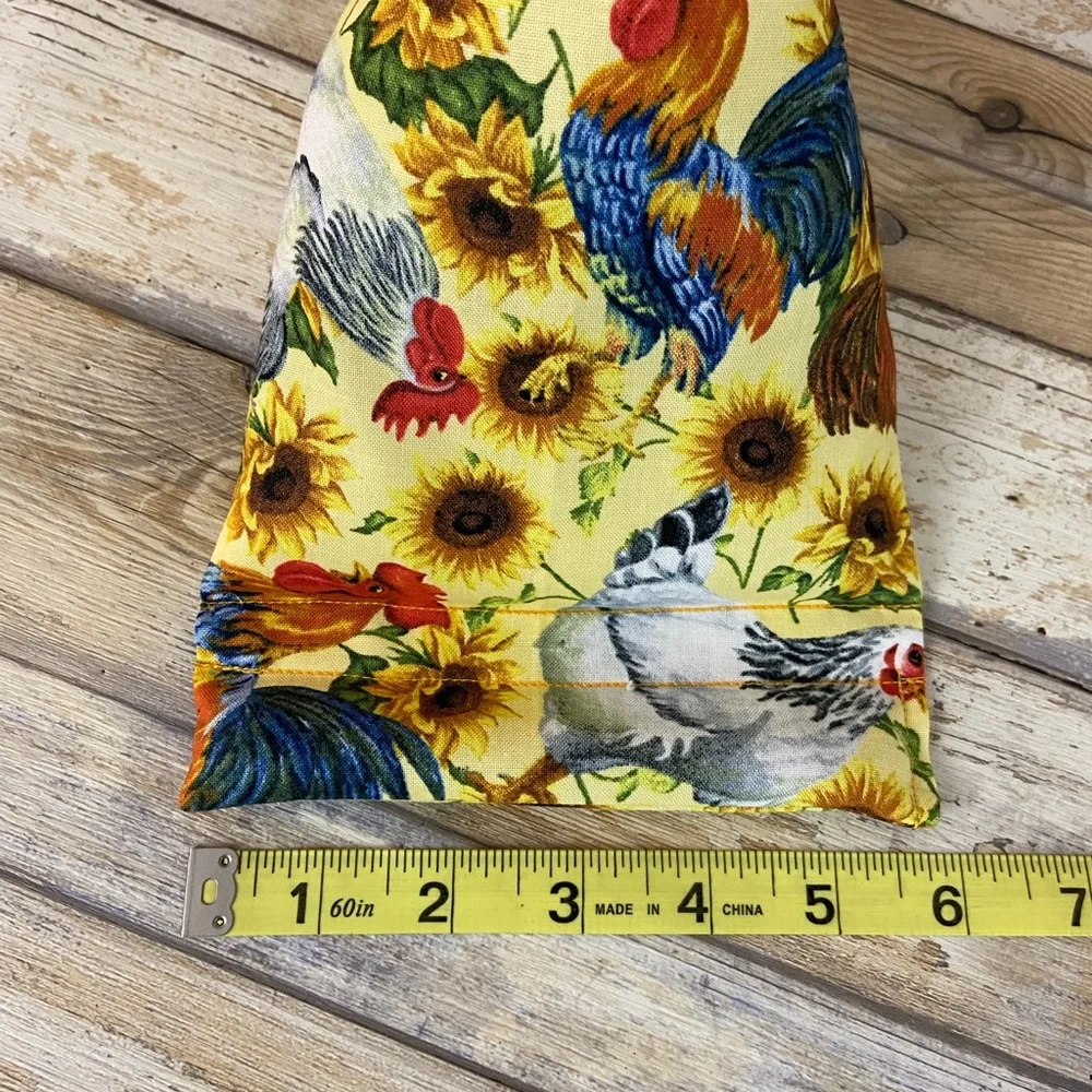Phone Holder Pillow Stand Cellphone Chicken Rooster Sunflowers Pattern Handmade